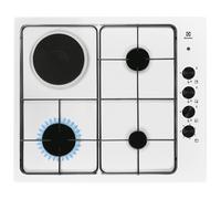 Electrolux Plaque de cuisson mixte EGL62821OW – 55 cm, 4 feux, blanc