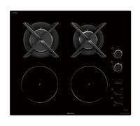 Sauter SPI9602BM - Table de cuisson mixte induction et gaz - 4 plaques de cuisson - Niche - largeur : 56 cm - profondeur : 49 cm - noir
