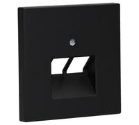 Plaque modulaire Jack 2 Prises LS Noir (Référence : JUNG LS969-2UASWM)