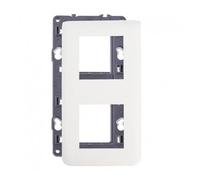 Plaque Mosaic avec support pour 2 x 2 modules montage vertical - blanc LEGRAND