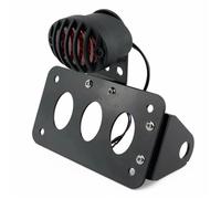 Plaque Moto Support de Plaque d'immatriculation latéral en Aluminium pour Moto, éclairage LED Rouge, feu arrière, Compatible avec Harley Bobber(Type 1)
