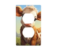 Plaque murale 11,4 x 7 cm, motif petite vache WHJSHOP en matériau PC durable, résistant à la chaleur et à la décoloration, facile à nettoyer, taille standard