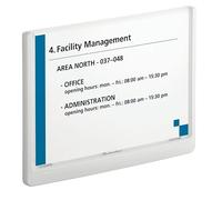 Plaque murale 17,5 x 23,5 cm Click Sign Durable blanche.