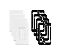 Plaque Murale à 4 Brosses avec Support de Montage Basse Tension, Insert Passe-Câble pour Fils, Sangle D'Accès pour Câbles Simple