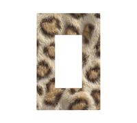 Plaque murale à bascule simple à texture léopard pour décoration de maison, cuisine, salle de bain
