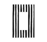 Plaque murale à bascule simple à texture rayée noire et blanche pour décoration de maison, cuisine, salle de bain