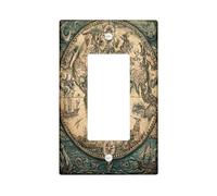 Plaque murale à bascule simple avec carte au trésor nautique, carte du monde, itinéraires esthétiques, pour décoration de chambre à coucher, salle de bain, plaque de commutation vintage de taille