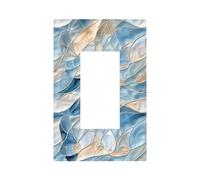 Plaque murale à bascule simple avec motif vagues ou feuilles naturelles pour décoration de maison, cuisine, salle de bain