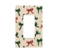 Plaque murale à bascule simple avec nœuds rouges et verts sur fond beige pour décoration de maison, cuisine, salle de bain