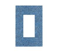 Plaque murale à bascule simple en denim texturé bleu clair pour décoration de maison, cuisine, salle de bain