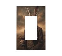 Plaque murale à bascule simple en tweed victorien en forme de lièvre portant une touche décorative pour la maison, la cuisine, la salle de bain