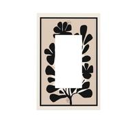 Plaque murale à bascule simple pour interrupteur à bascule marron et noir sur fond beige pour décoration de maison, cuisine, salle de bain