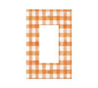 Plaque murale à bascule simple pour interrupteur à bascule orange et blanc - Décoration pour la maison, la cuisine, la salle de bain