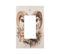 Plaque murale à bascule simple pour interrupteur Motif mouton et fleurs