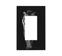 Plaque murale à bascule simple pour interrupteur - Motif tigre en noir et blanc - Décoration pour la maison, la cuisine, la salle de bain