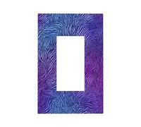 Plaque murale à bascule simple pour interrupteur Motif zèbre violet et bleu