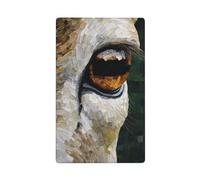 Plaque murale à bascule unique avec œil de renne - Décoration pour cuisine, salle de bain - Dimensions : 11,4 x 7 cm