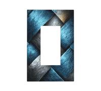 Plaque murale à bascule unique en acier bleu métallisé texturé pour la maison, la cuisine, la salle de bain