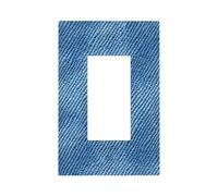 Plaque murale à bascule unique en denim bleu texturé pour la maison, la cuisine, la salle de bain