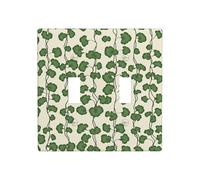 Plaque murale à bascule verticale avec feuilles de ginkgo qui se chevauchent - Taille standard - 11,4 x 11,4 cm