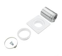 Plaque murale à bride murale en PVC de 10,2 cm avec joint d'étanchéité en silicone pour systèmes de ventilation domestiques, salle de bain et buanderie (B)