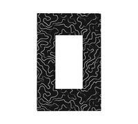 Plaque murale à motif de ligne fine et désordonnée - Plaque murale à bascule unique - 1 gang - Décoration de prise de courant pour la maison, la cuisine, la salle de bain