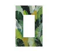 Plaque murale abstraite avec motif feuilles de jungle moderne et minimaliste - Plaque murale à bascule unique - Décoration pour la maison, la cuisine, la salle de bain