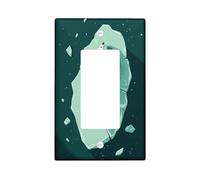 Plaque murale amusante en forme d'ours polaire sur glace, 1 gang à bascule unique, pour enfant, plaque électrique pour chambre à coucher, salle de bain, dessin animé bizarre, plaque de commutation de