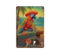 Plaque murale amusante en métal avec inscription It's Five O'Clock Somewhere - Plaque murale vintage pour bar, piscine, jacuzzi Luau, cadeau pour homme, café, bar, décoration murale - 20,3 x 30,5 cm