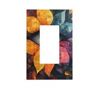 Plaque murale avec œil abstrait et fleur - Plaque murale à bascule unique - Décoration pour la maison, la cuisine, la salle de bain