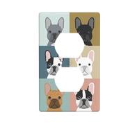 Plaque murale avec impression bouledogue français - Plaque murale - Plaque de commutation électrique - Couvercle de prise de courant