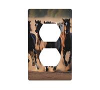 Plaque murale avec impression chevaux en cours d'exécution - Plaque murale - Plaque de commutation électrique - Couvercle de prise de courant