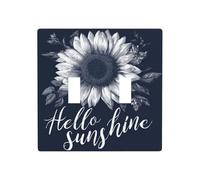 Plaque murale avec inscription « Hello Sunshine » - Motif tournesol - Taille standard - 11,4 x 11,4 cm