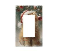 Plaque murale avec motif chat de Noël sous l'arbre - Plaque murale à bascule unique - Décoration pour la maison, la cuisine, la salle de bain