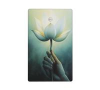 Plaque murale blanche en forme de fleur de lotus surréalisme - Plaque murale vierge - 1 interrupteur décoratif pour cuisine, salle de bain - Dimensions : 11,4 x 7 cm