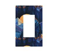 Plaque murale brodée à la main avec motif loup - Plaque murale à bascule unique - Décoration pour la maison, la cuisine, la salle de bain