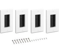 Plaque Murale Brosse - Lot De 4X Passe-Câble Murale Sortie Connecteur Audio Vidéo - Prise Encastrable Pour Passage De Câble Tv Hdmi Hi-Fi