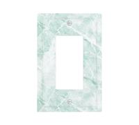 Plaque murale de luxe en marbre blanc menthe clair - Plaque murale à bascule unique - Décoration de prise de courant pour la maison, la cuisine, la salle de bain