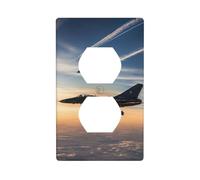 Plaque murale de prise de courant pour appareils de chasse d'avions - Impression duplex