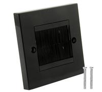 Plaque murale de type 86 - Noir - Anti-poussière - Cache câble - Pour prise de fils - Brosse murale - Passage de câble