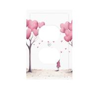 Plaque murale décorative à 1 interrupteur pour la Saint-Valentin, rose Love Girl pour chambre à coucher, salon