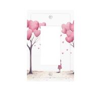 Plaque murale décorative à bascule 1 gang pour la Saint-Valentin, rose Love Girl pour chambre à coucher, salon