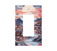 Plaque murale décorative à bascule 1 gang - Style chinois - Pour chambre à coucher, salon