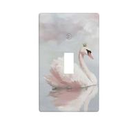 Plaque murale décorative à bascule simple pour cuisine, ferme, chambre à coucher, salle de bain Motif cygne glissant à travers l'eau calme