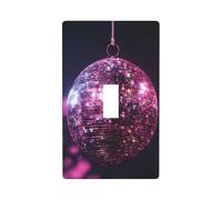 Plaque murale décorative à bascule unique à suspendre en forme de boule disco scintillante pour cuisine, ferme, chambre à coucher, salle de bain