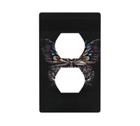 Plaque murale décorative à prise duplex Science Butterfly, matériau PC, adaptée pour les zones résidentielles et commerciales
