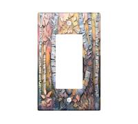 Plaque murale décorative amusante en forme d'ours de chasse - 1 interrupteur à bascule unique - Jolie branche d'arbre de forêt - Plaque frontale électrique pour cuisine et salle de bain