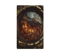 Plaque murale décorative avec œil magique - Rouge et ambre - 1 interrupteur - 1 interrupteur - Pour cuisine, salle de bain - Dimensions : 11,4 x 7 cm