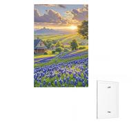 Plaque murale décorative avec motif paysage du Texas Bluebonnets, 1 interrupteur à bascule, pour chambre à coucher, cuisine, salon
