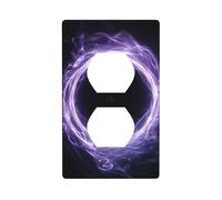 Plaque murale décorative circulaire d'ondes sonores rayonnantes pour interrupteur de cuisine, salle de bain, taille 7 x 11,4 cm